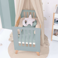 Culla trasformabile in lettino (7in1) legno/verde · Nexor Tre Eucalyptus