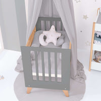 Culla trasformabile in lettino (7in1) legno/antracite · Nexor Tre Antracita