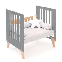 Culla co-sleeping 60x80 cm (5in1) legno/antracite · Nexor Uno Antracita