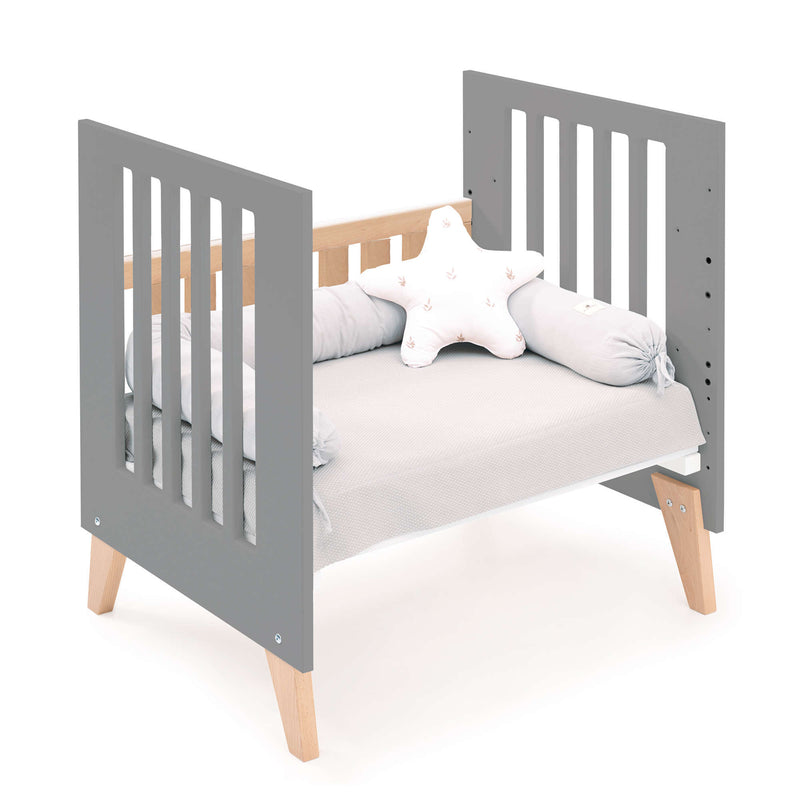 Culla co-sleeping 60x80 cm (5in1) legno/antracite · Nexor Uno Antracita