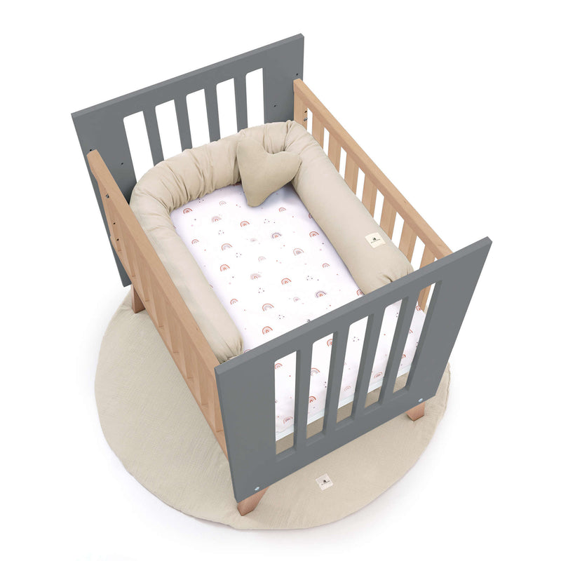 Culla co-sleeping 60x80 cm (5in1) legno/antracite · Nexor Uno Antracita