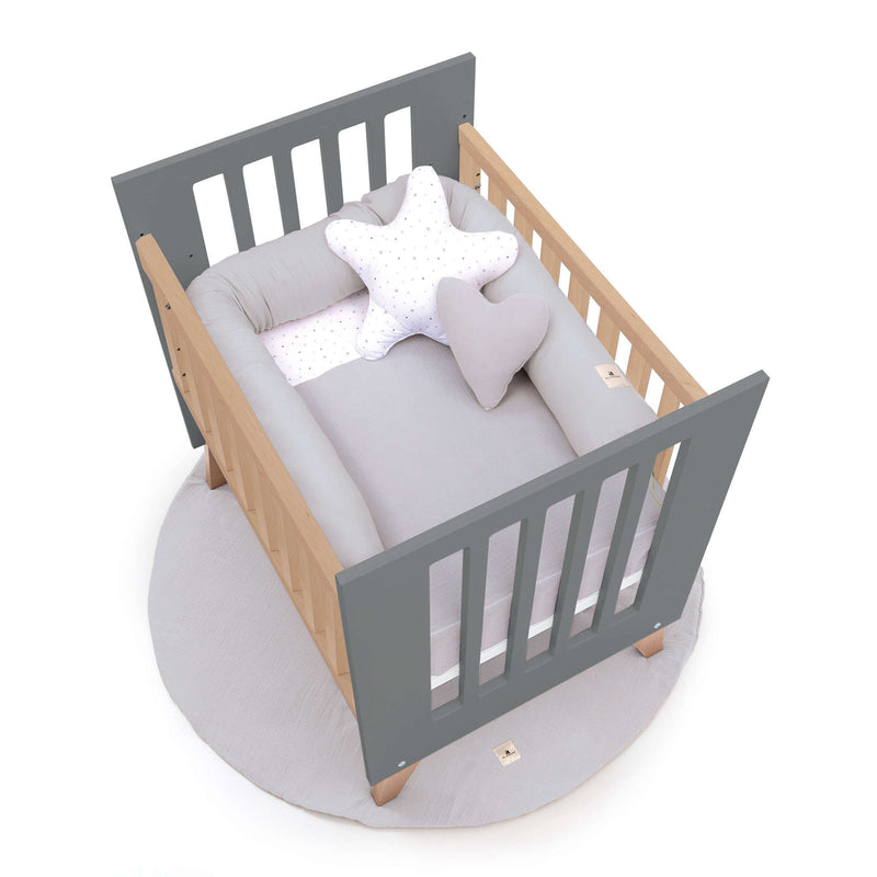 Culla co-sleeping 60x80 cm (5in1) legno/antracite · Nexor Uno Antracita