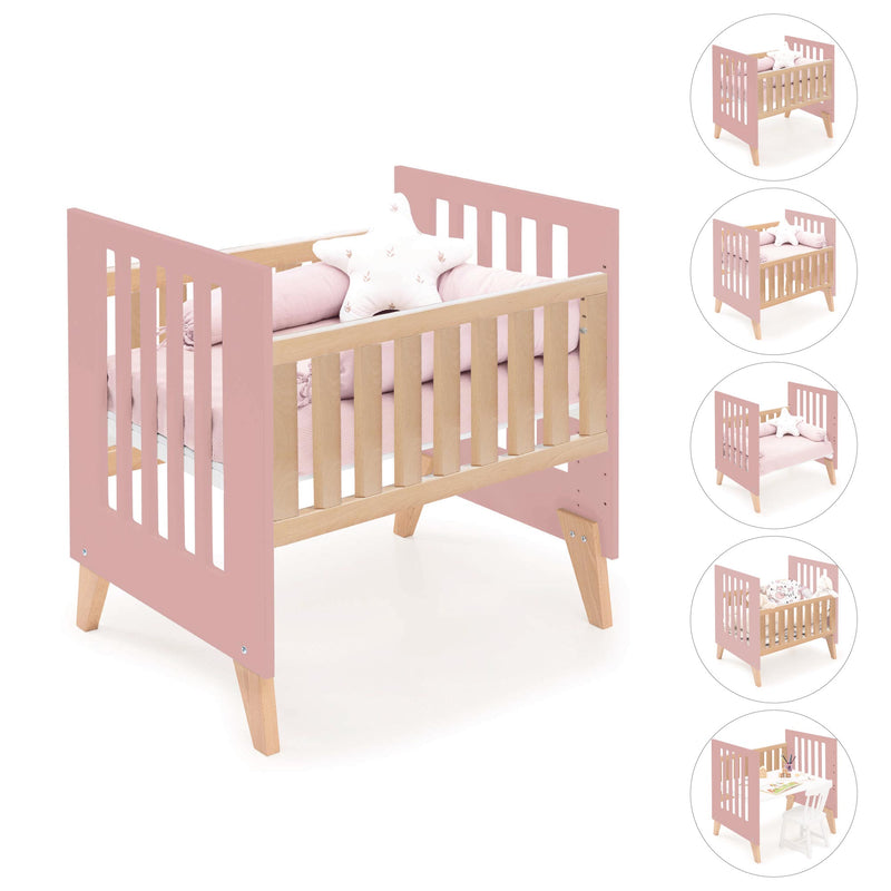 Culla co-sleeping 60x80 cm (5in1) legno/rosato · Nexor Uno Quarzo