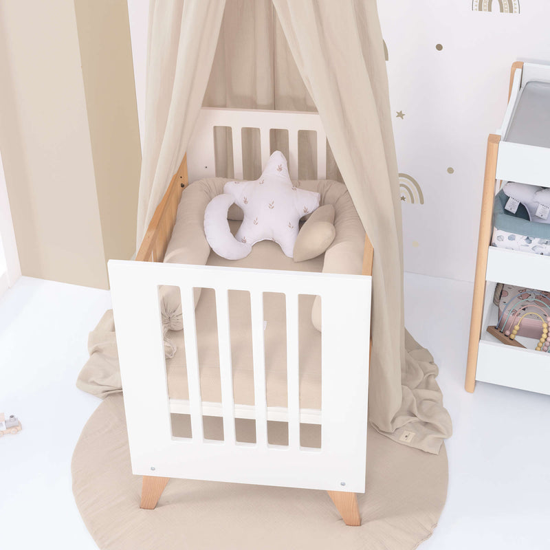 Culla trasformabile in lettino (7in1) legno/bianco · Nexor Tre White