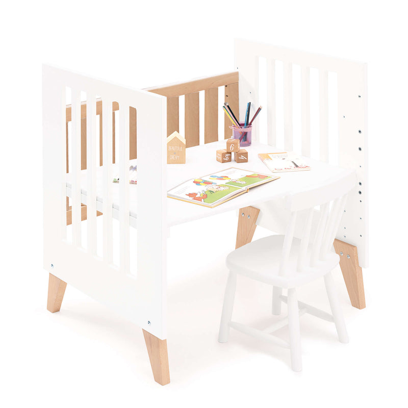 Culla trasformabile in lettino (7in1) legno/bianco · Nexor Tre White