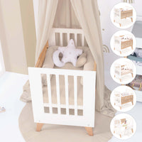 Culla co-sleeping 60x80 cm (5in1) legno/bianco · Nexor Uno White