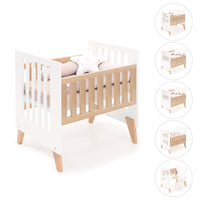 Culla co-sleeping 60x80 cm (5in1) legno/bianco · Nexor Uno White
