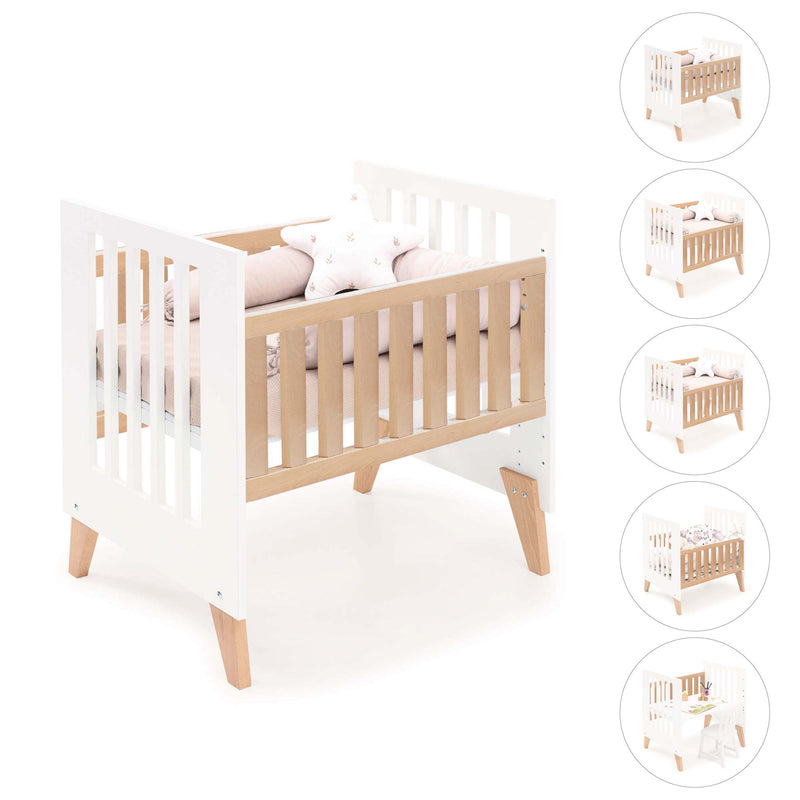 Culla co-sleeping 60x80 cm (5in1) legno/bianco · Nexor Uno White