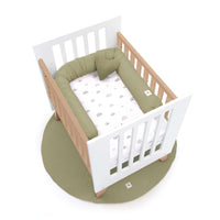 Piumino nordico culla 55x70 cm/60x80 cm arcoíris verde-oliva · Espuma do mar 1304-127