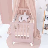 Culla 60x80 cm per co-sleeping (5in1) bianco/rosa chiaro · Nexo Uno Flamingo