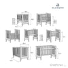 Culla trasformabile in lettino (7in1) legno/bianco · Nexor Tre White