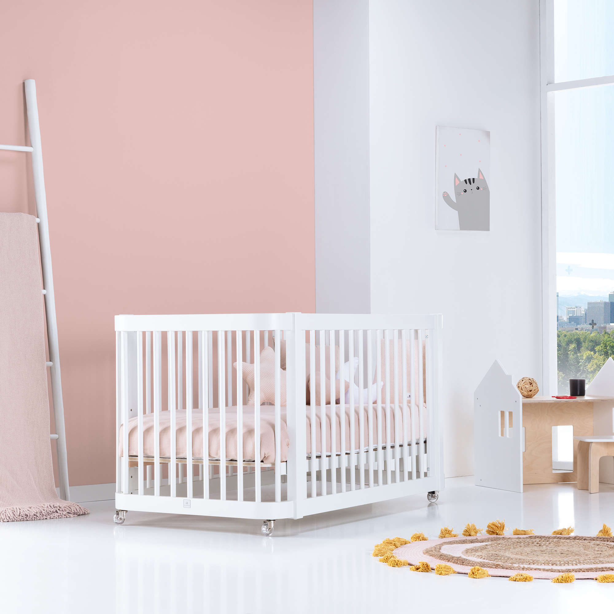 Culla, lettino e letto insieme (4in1) bianco · Crea Tre Bianco C301-M1100