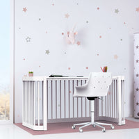 Lettino-letto bambini (3in1) 70x140 cm bianco · Crea Due Bianco C300-M1100