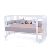 Lettino-letto bambini (3in1) 70x140 cm bianco · Crea Due Bianco C300-M1100