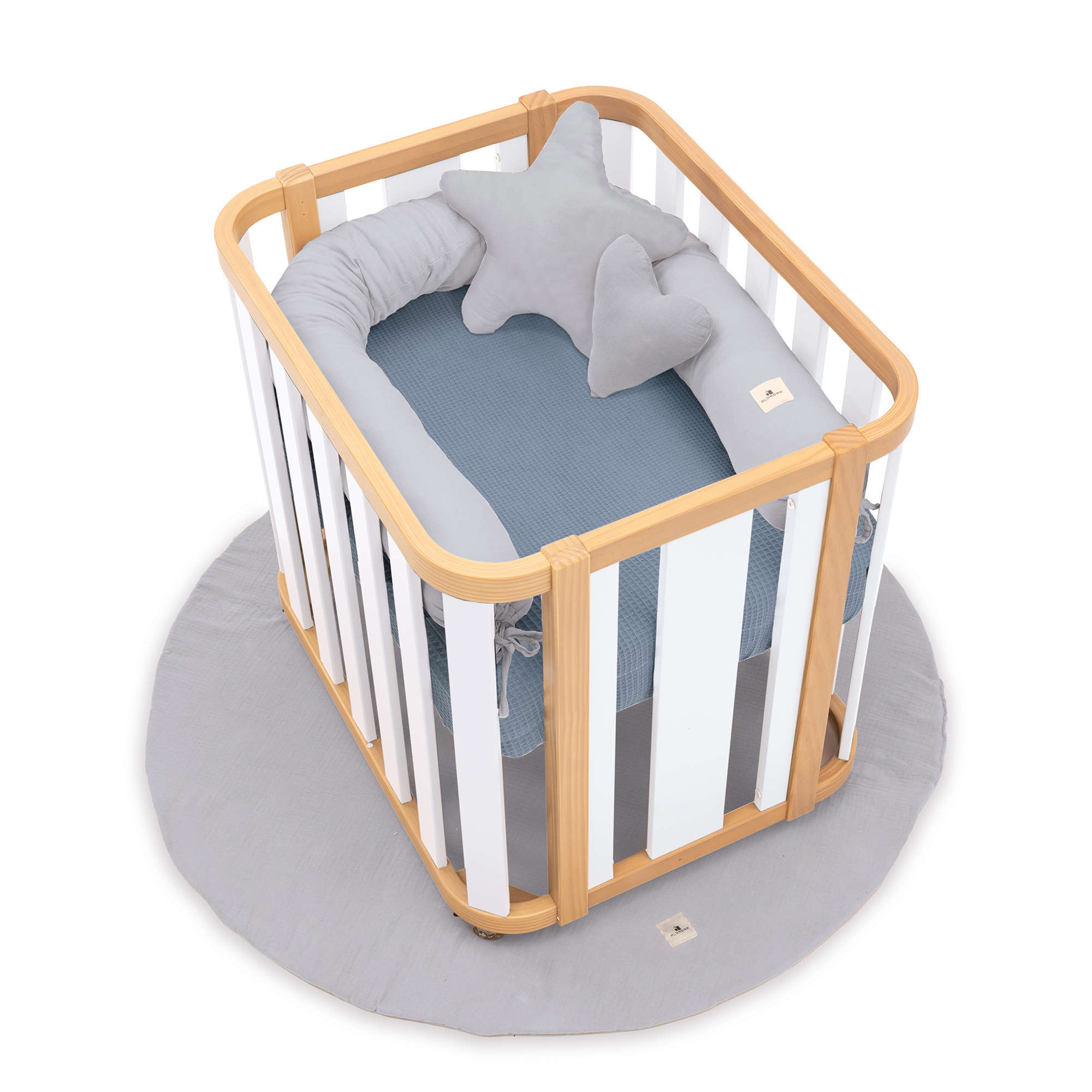 Culla ovale 55x70 cm legno/bianco · Crea Plus Uno C354-M5011