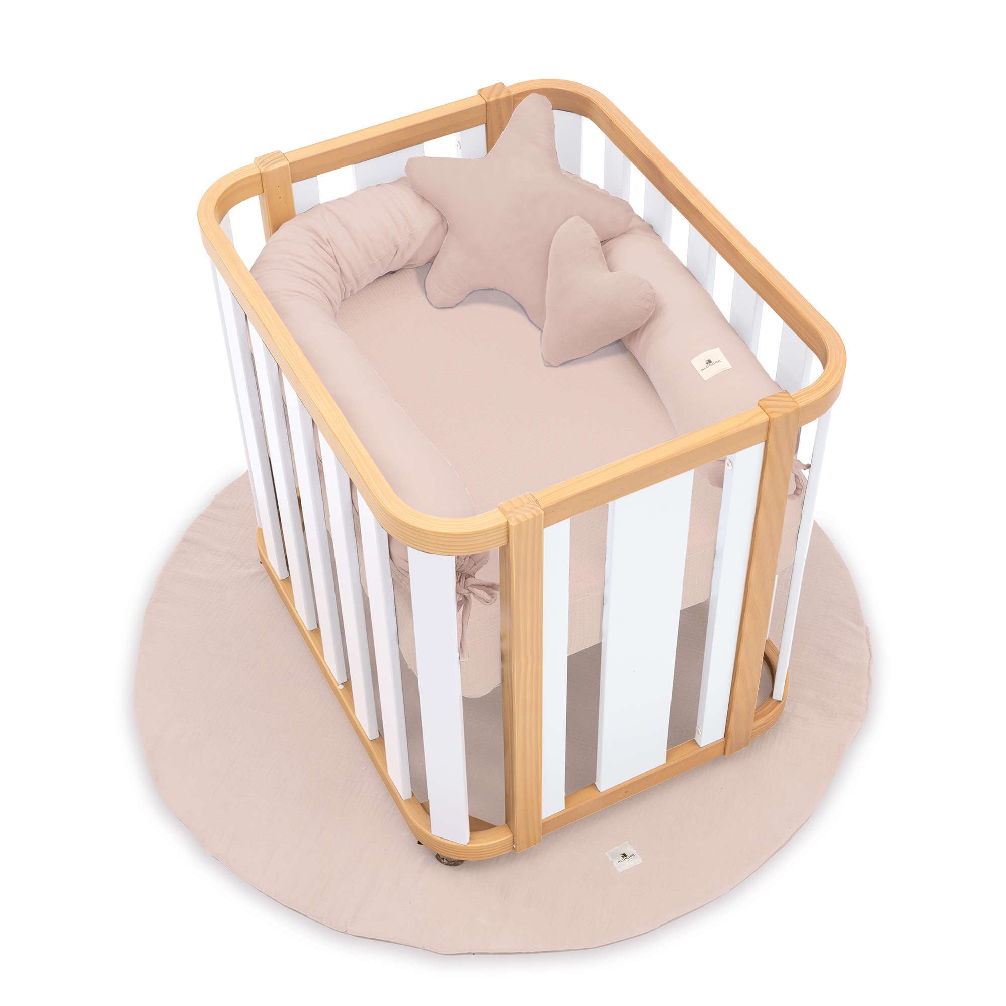 Culla ovale 55x70 cm legno/bianco · Crea Plus Uno C354-M5011