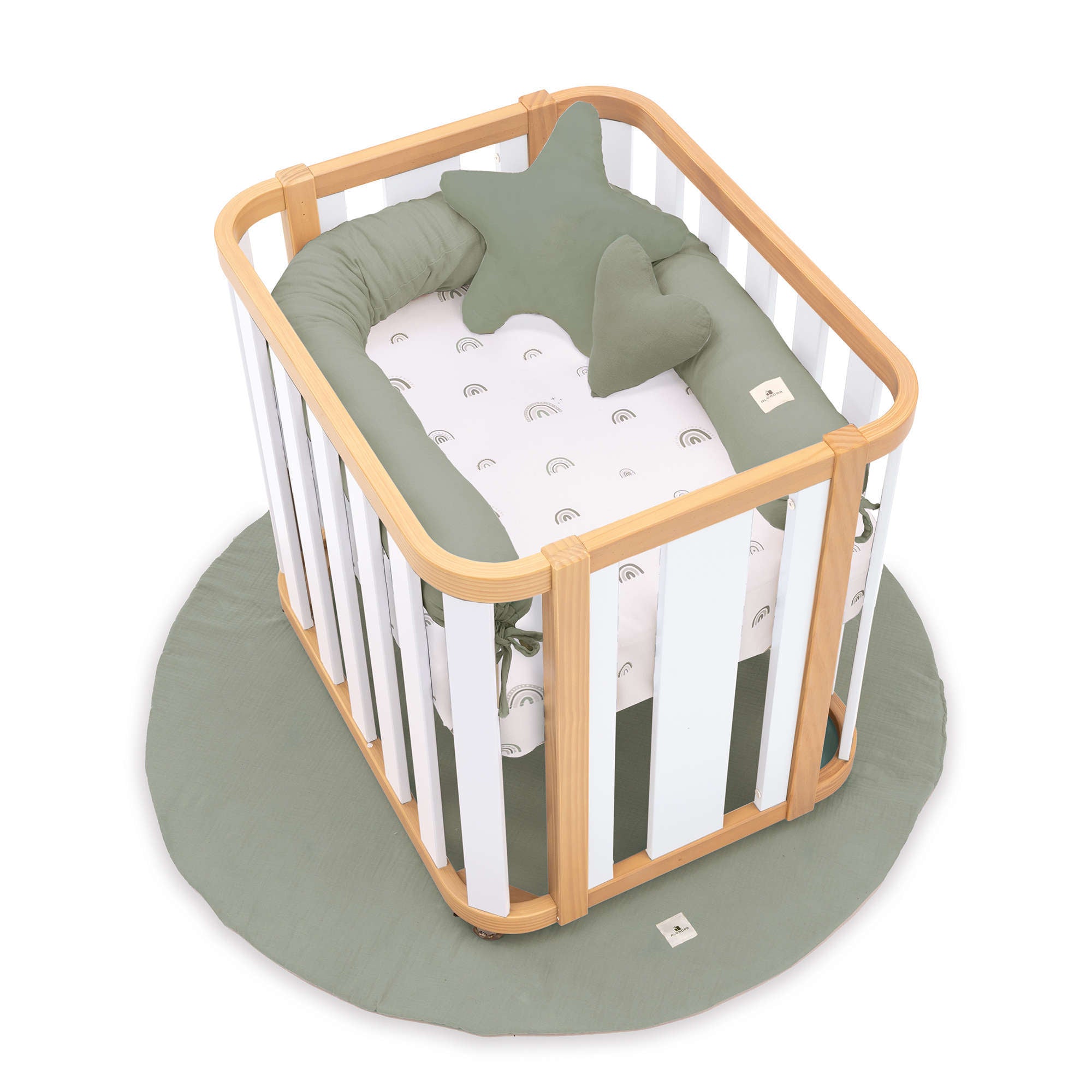 Culla ovale 55x70 cm legno/bianco · Crea Plus Uno C354-M5011