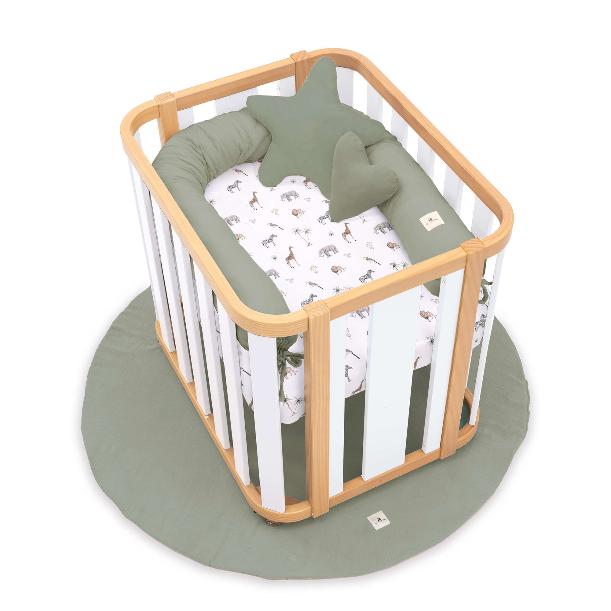 Culla ovale 55x70 cm legno/bianco · Crea Plus Uno C354-M5011