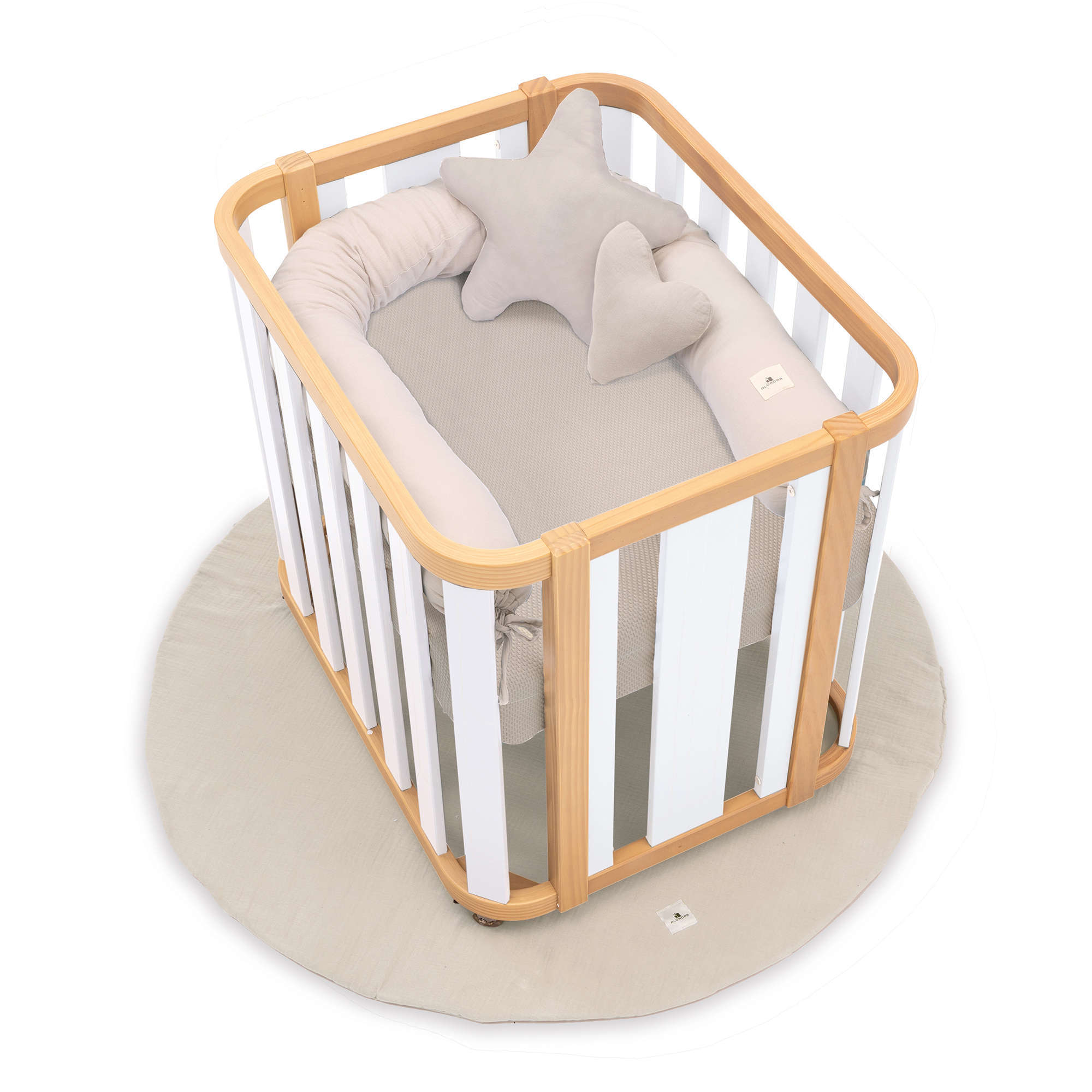 Culla ovale 55x70 cm legno/bianco · Crea Plus Uno C354-M5011