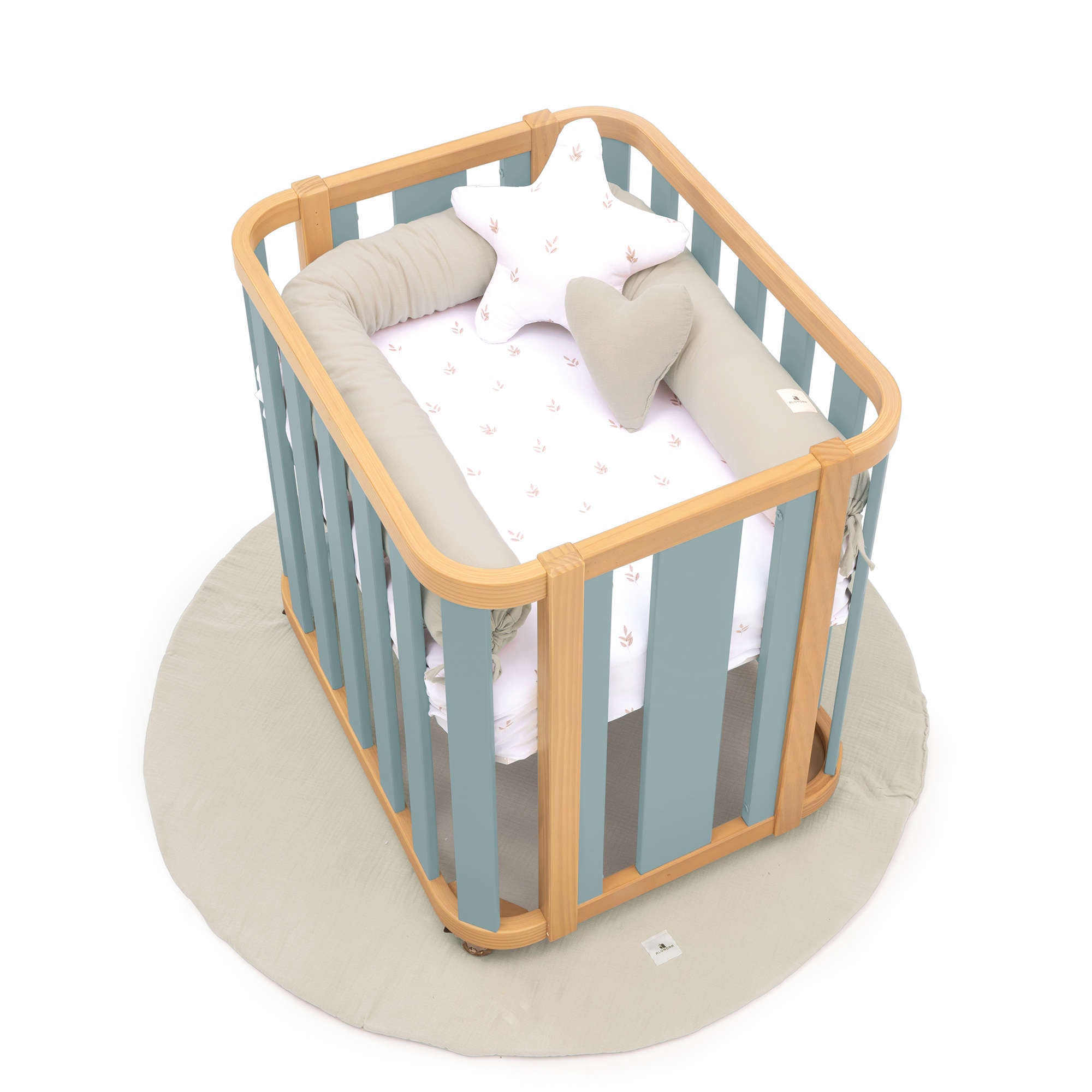 Culla ovale 55x70 cm legno/verde · Crea Plus Uno C354-M5057