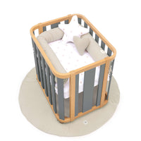 Culla ovale 55x70 cm legno/grigio · Crea Plus Uno C354-M5058