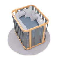 Culla ovale 55x70 cm legno/grigio · Crea Plus Uno C354-M5058