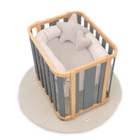 Culla ovale 55x70 cm legno/grigio · Crea Plus Uno C354-M5058