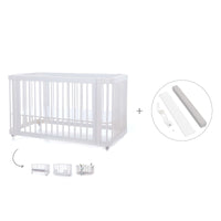 Lettino-letto bambini (3in1) 70x140 cm bianco · Crea Due Bianco C300-M1100