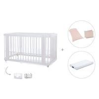 Lettino-letto bambini (3in1) 70x140 cm bianco · Crea Due Bianco C300-M1100
