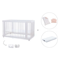 Lettino-letto bambini (3in1) 70x140 cm bianco · Crea Due Bianco C300-M1100