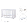Lettino-letto bambini (3in1) 70x140 cm bianco · Crea Due Bianco C300-M1100