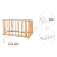 Lettino-letto bambini (3in1) 70x140 cm legno · Crea Due Nomad C300-M5000