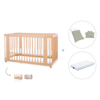 Lettino-letto bambini (3in1) 70x140 cm legno · Crea Due Nomad C300-M5000