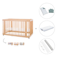 Lettino-letto bambini (3in1) 70x140 cm legno · Crea Due Nomad C300-M5000