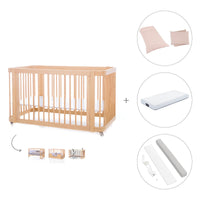 Lettino-letto bambini (3in1) 70x140 cm legno · Crea Due Nomad C300-M5000