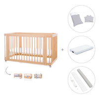 Lettino-letto bambini (3in1) 70x140 cm legno · Crea Due Nomad C300-M5000