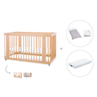 Lettino-letto bambini (3in1) 70x140 cm legno · Crea Due Nomad C300-M5000