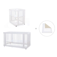 Culla, lettino e letto insieme (4in1) bianco · Crea Tre Bianco C301-M1100