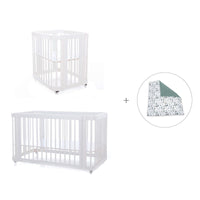 Culla, lettino e letto insieme (4in1) bianco · Crea Tre Bianco C301-M1100