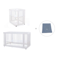 Culla, lettino e letto insieme (4in1) bianco · Crea Tre Bianco C301-M1100
