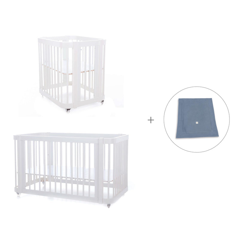 Culla, lettino e letto insieme (4in1) bianco · Crea Tre Bianco C301-M1100