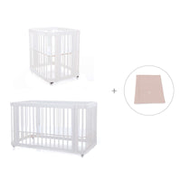 Culla, lettino e letto insieme (4in1) bianco · Crea Tre Bianco C301-M1100
