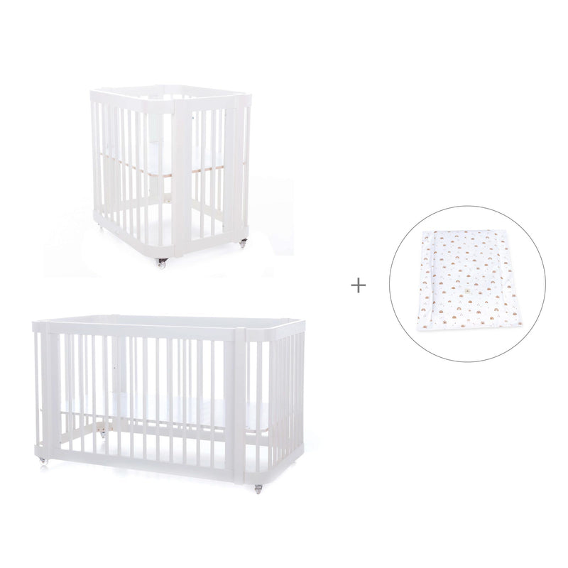 Culla, lettino e letto insieme (4in1) bianco · Crea Tre Bianco C301-M1100