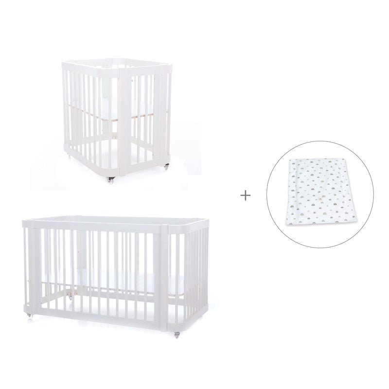 Culla, lettino e letto insieme (4in1) bianco · Crea Tre Bianco C301-M1100