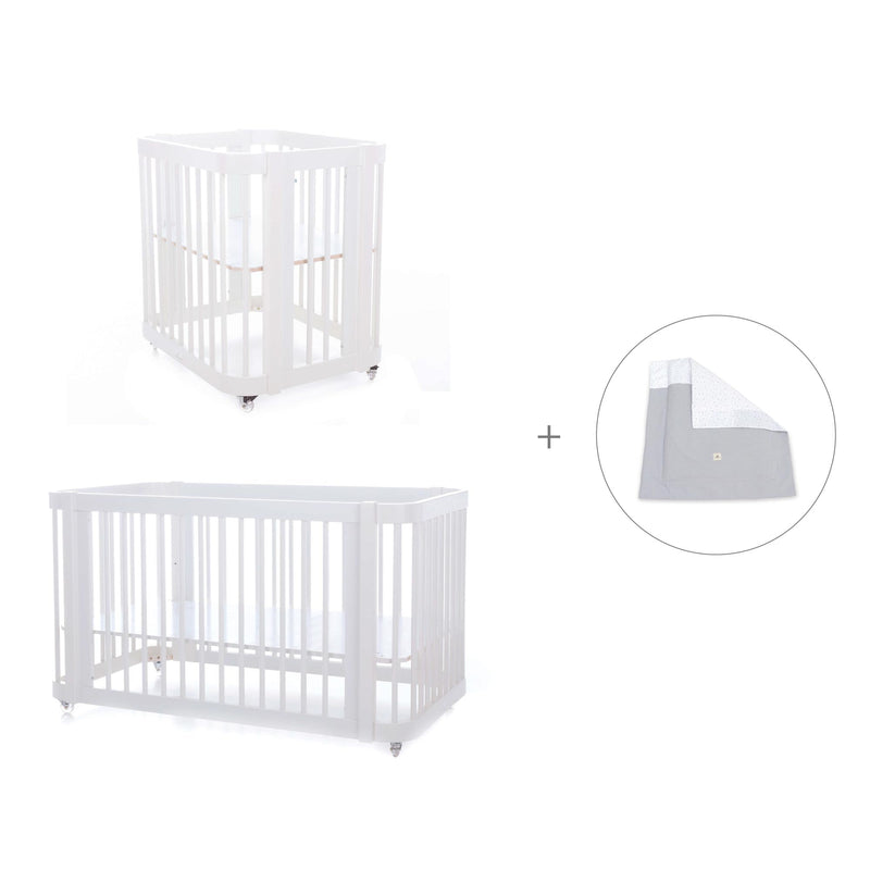Culla, lettino e letto insieme (4in1) bianco · Crea Tre Bianco C301-M1100