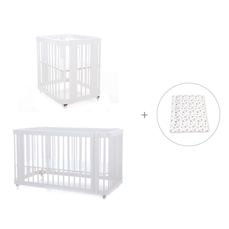 Culla, lettino e letto insieme (4in1) bianco · Crea Tre Bianco C301-M1100