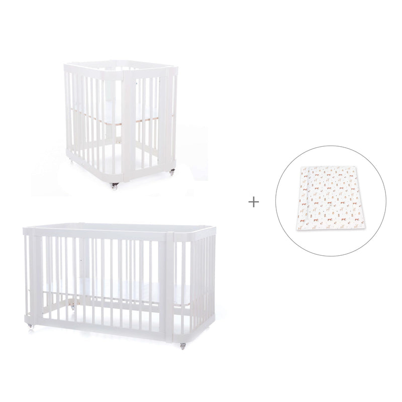 Culla, lettino e letto insieme (4in1) bianco · Crea Tre Bianco C301-M1100