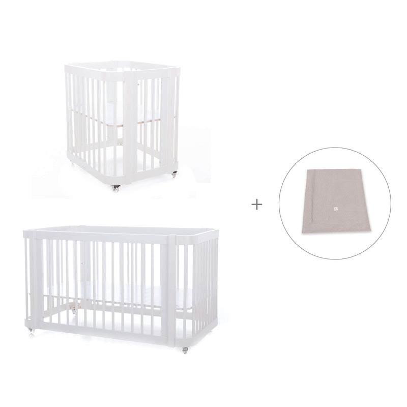 Culla, lettino e letto insieme (4in1) bianco · Crea Tre Bianco C301-M1100
