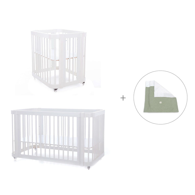 Culla, lettino e letto insieme (4in1) bianco · Crea Tre Bianco C301-M1100
