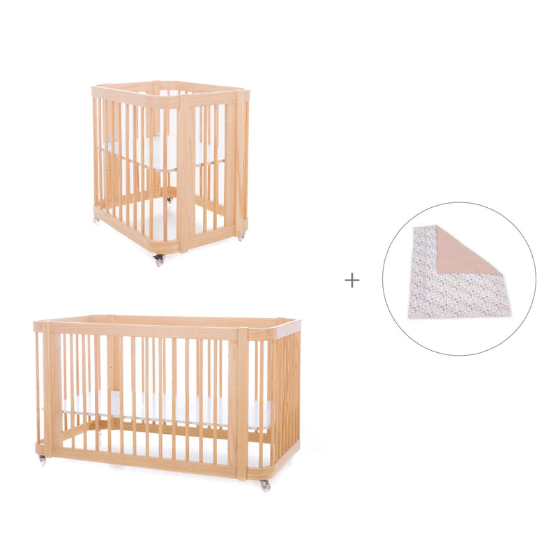 Culla, lettino e letto insieme (4in1) legno · Crea Tre Nomad C301-M5000